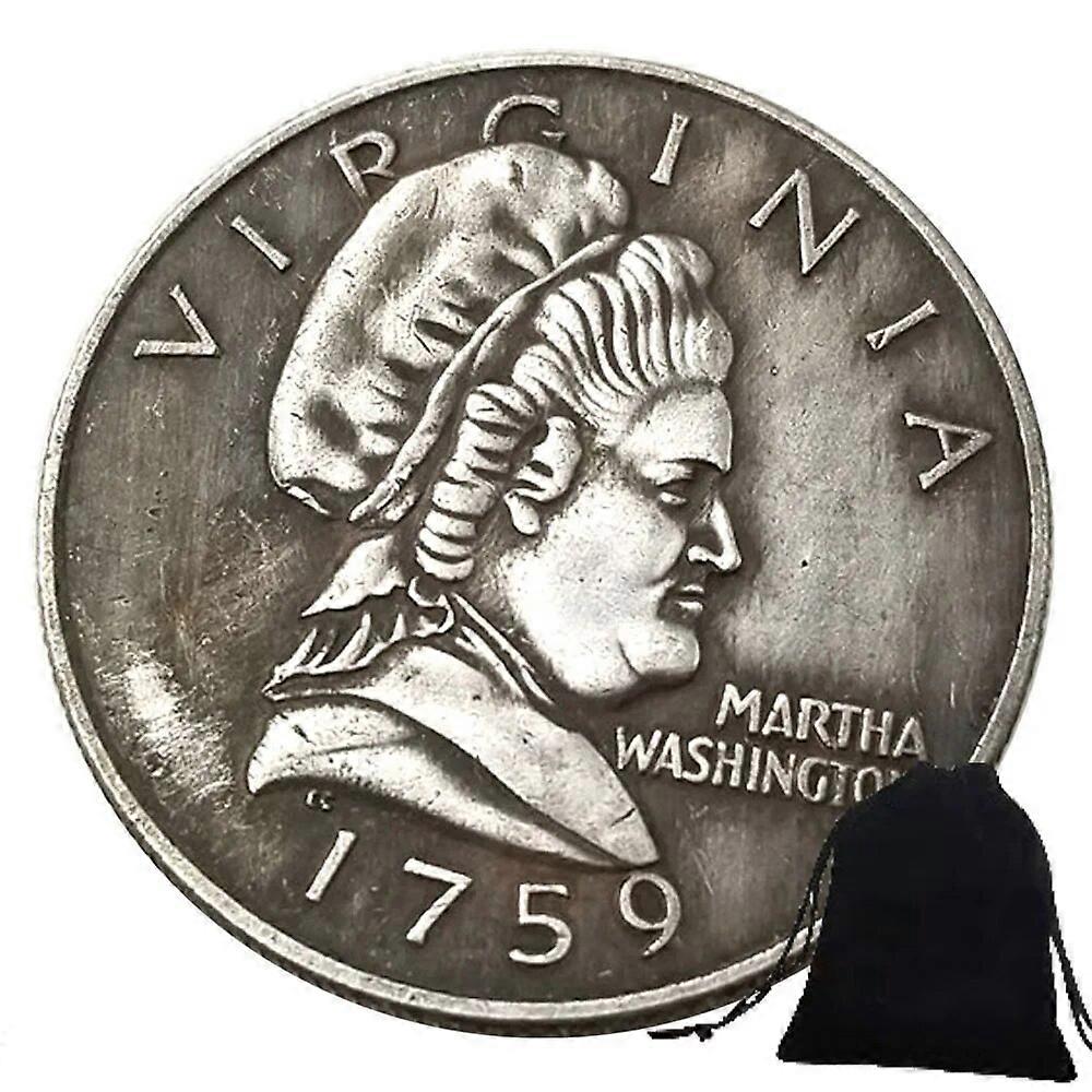 1759ラグジュアリーハーフダラーワシントンホーボーニッケルアートカップルコイン/米国幸運バッジ記念コイン+ギフトバッグ