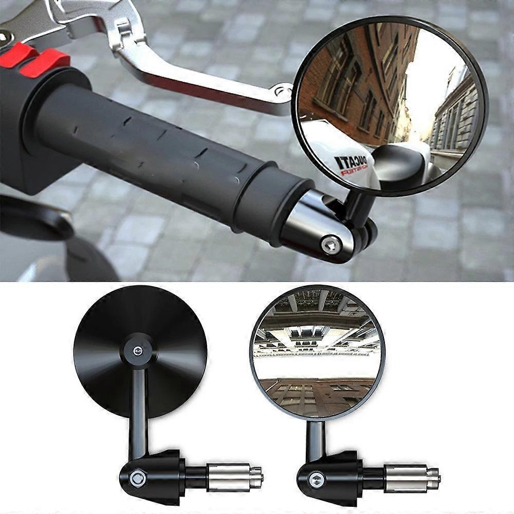 Motorcycle Retro Modified Handlebar Mirror Full Angle Folding Reversing Handlebar Rearview Mirror Motorcycle Decoration Supplies