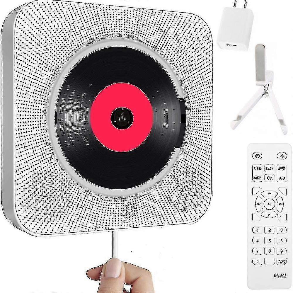 Portable Cd Player With Bluetooth, Qoosea Wall Mountable Cd Players