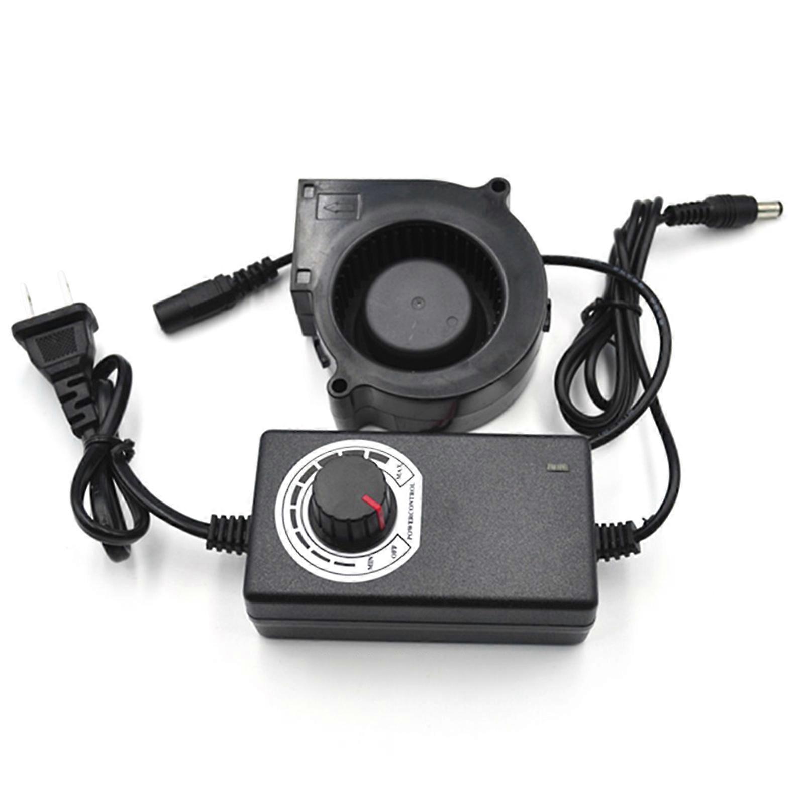 run DC Blower, 110V 220V AC Powered Fan 9733 with Variable Speed Controller for DIY Cooling Ventilation Exha