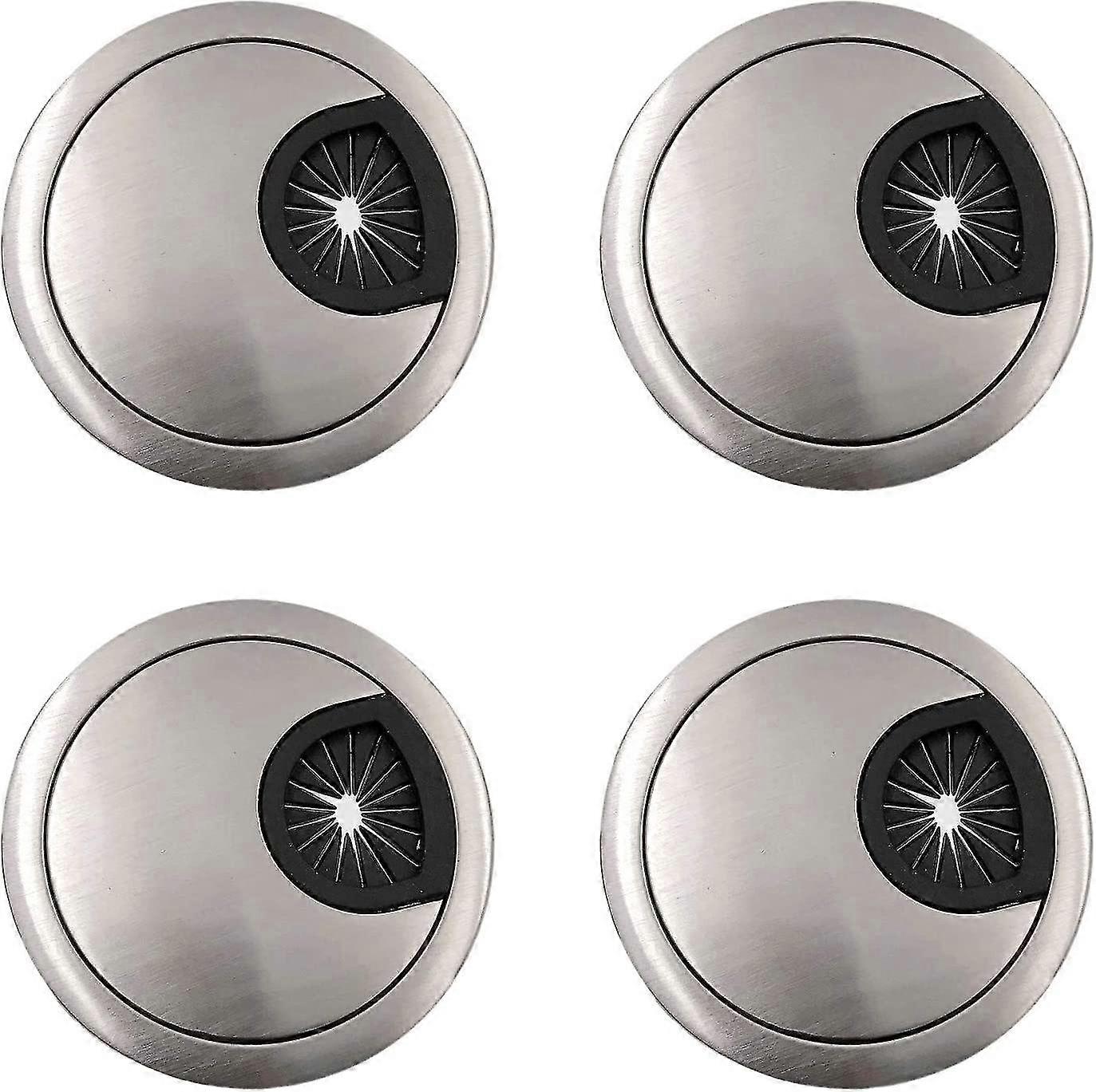 4 Pcs Zinc Alloy Cable Grommet 60mm Metal Cable Passage, Computer Desk Cable Hole Cover