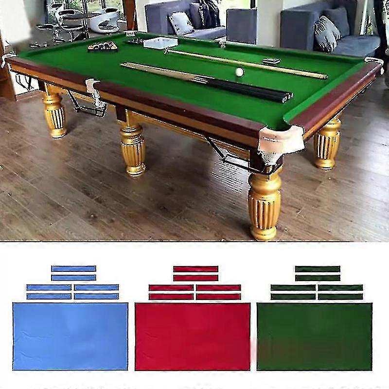 Heavy Duty 7ft / 8ft / 9ft Biliardo Snooker Tovaglia Feltro Giochi interni Biliardo Accessori Snooker Biliardo Accessori Blu 8FT-260x142cm
