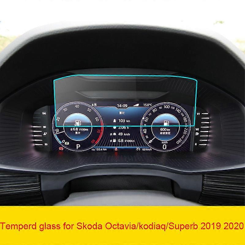 car screen protector tempered glass for Skoda Octavia/kodiaq/Superb Dashboard LCD instrument panel screen 2019 2020