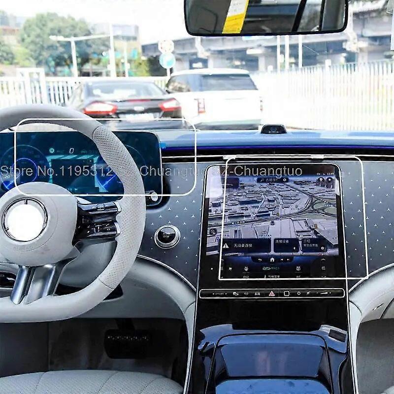 Tempered Glass Screen Protector for Mercedes-Benz EQE 500 EQE 350 2023 Car GPS Navigation and Instrument LCD Anti-scratch filmVehicle Dashboard Acces