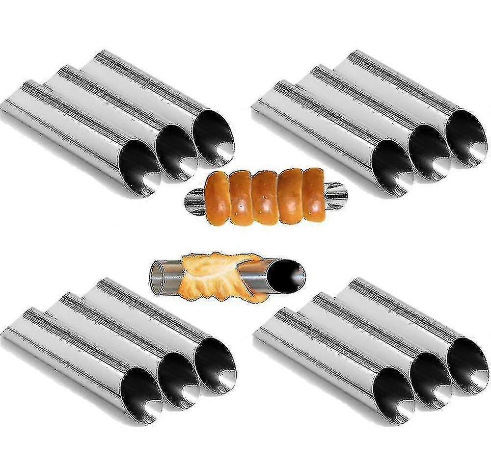 12stk bageform Cannoli rør rustfrit stål horn bageform