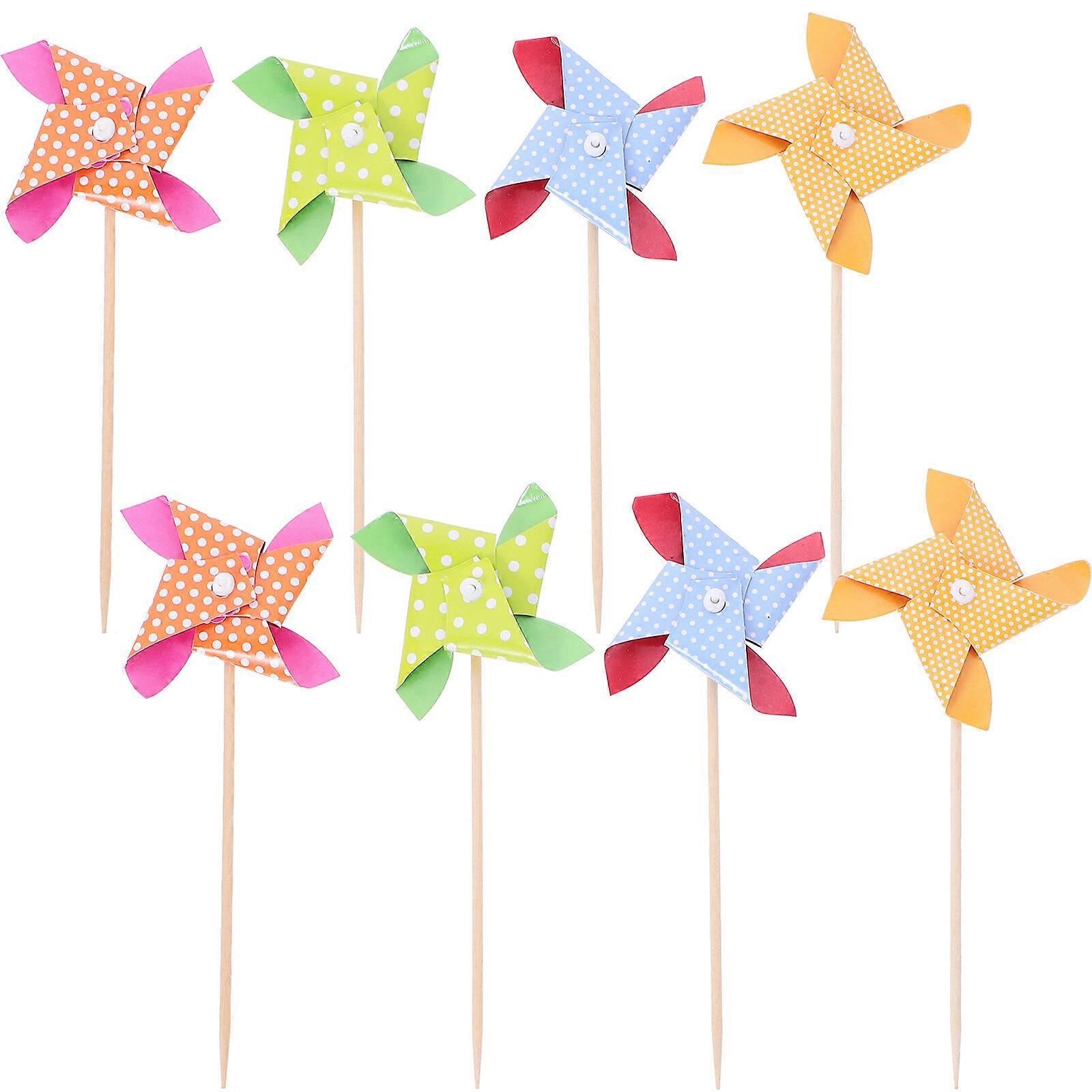 18pcs Schöne Mini Windrad Cupcake Picks Cake Toppers