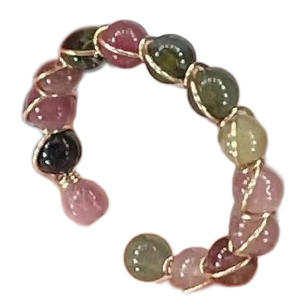 Verstellbare Ringe Mode Retro Handgemachte Metalldrahtwicklung Perlen offene Ringe