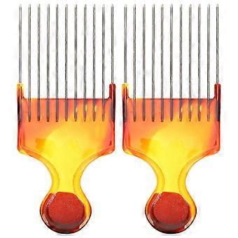2pcs Hair Pick Afro Pick Styling Hair Lift Combs for Long Thick Curly Hair