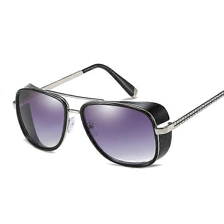 Tony Stark aurinkolasit Mies Nainen Steampunk aurinkolasit Miesten vintage kaltevuus Punainen aurinkolasi UV400