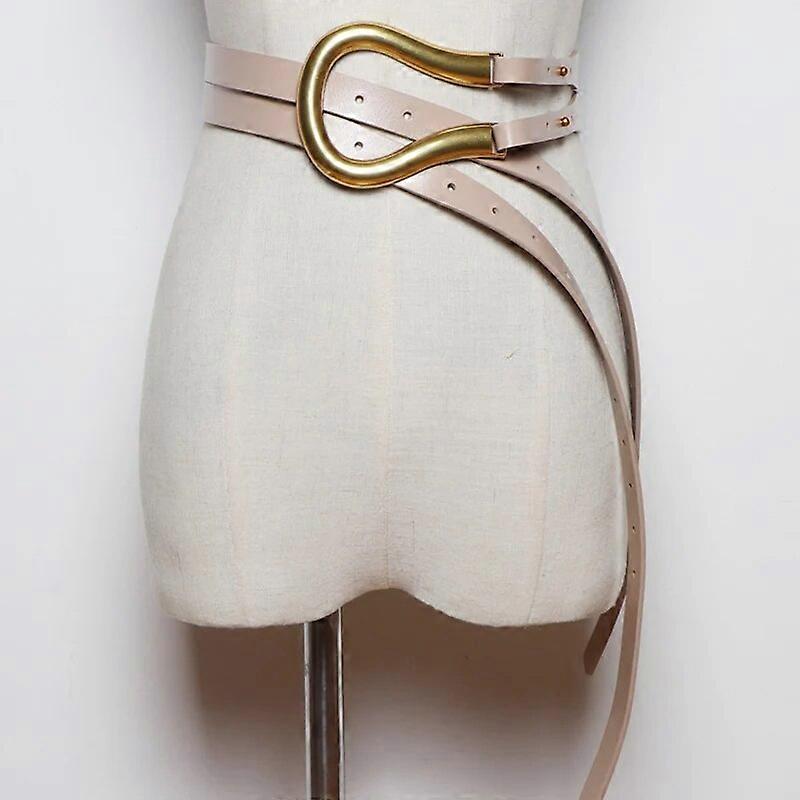 Designer Belts For Women High Quality Luxury Brand Genuine Leather Long  Knot Waistband Big Metal Green Corset Belt Dress Woman | Fruugo UK