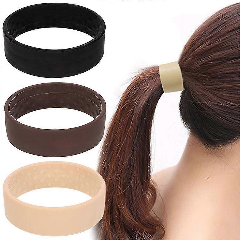 3pcs Foldable Environmentally Friendly Seamless Silicone Hair Tie