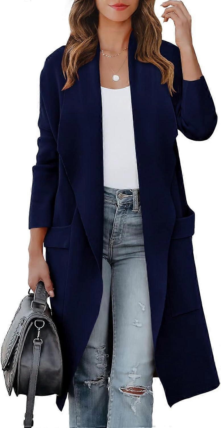 Women Open Front Long Cardigan Jackets Sweater