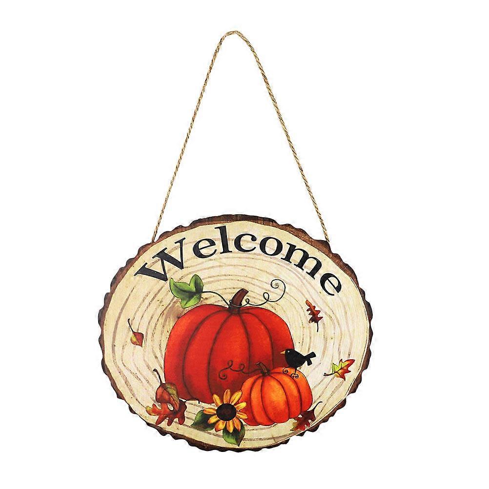 1db Hálaadás Retro Ajtó Dekoráció Fa Éves Gyűrű Függő Ajtó Dekoráció