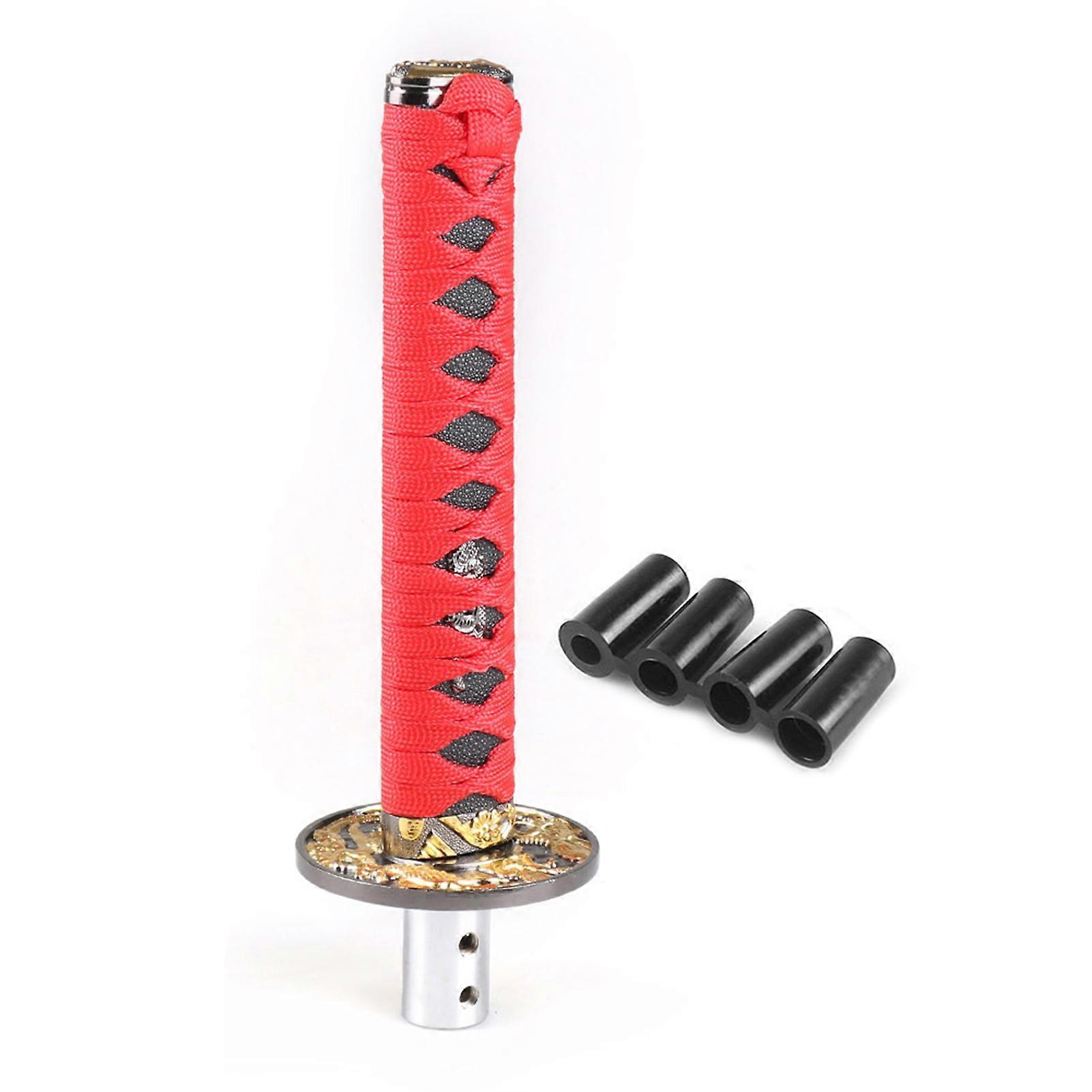 Universal Car Modified Japanese Sword Style Gear Shift Knob with 4 Adapters