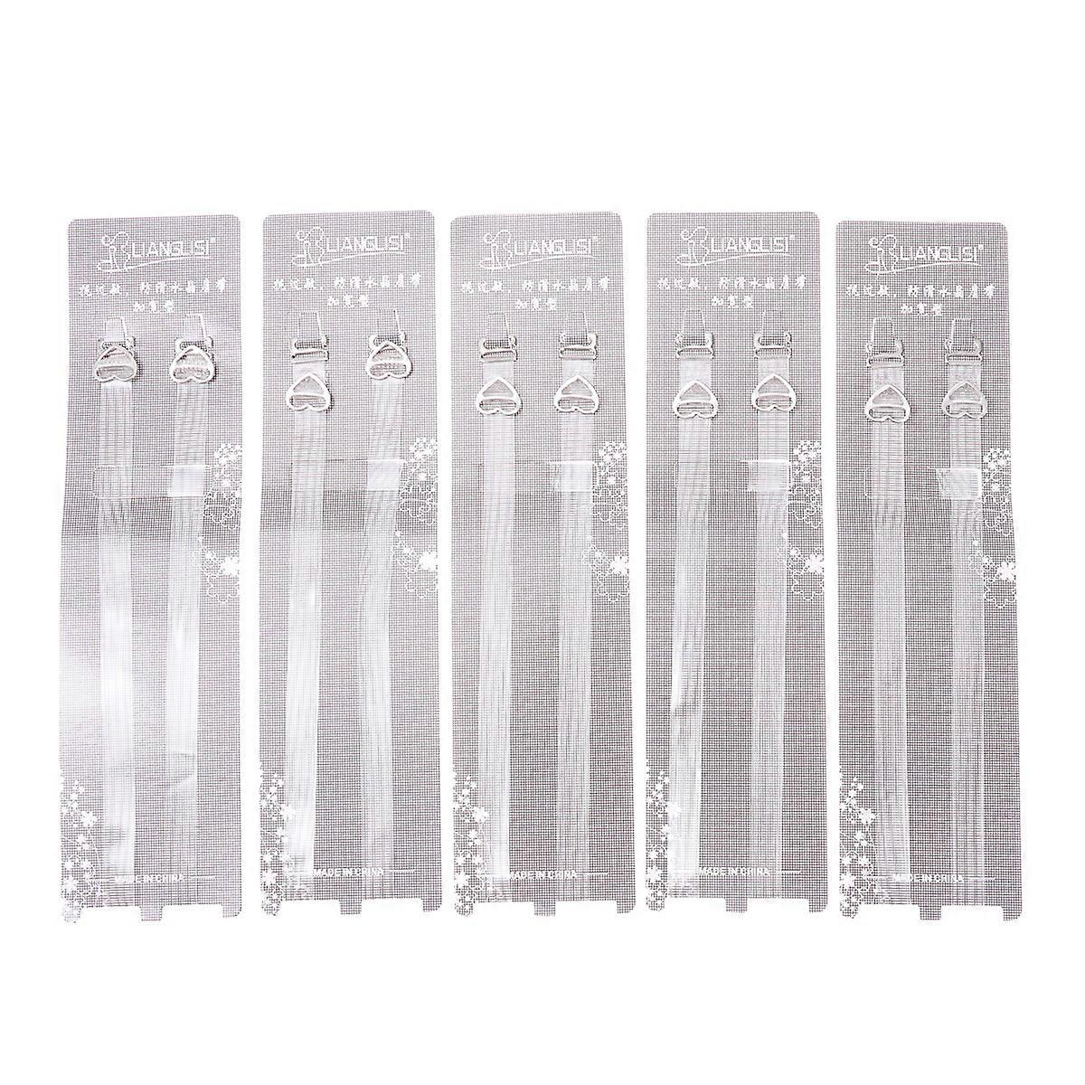 5 par klare BH-er Kvinner Usynlige BH-stropper BH-stropper Usynlige klare BH-stropper BH-stropper klare