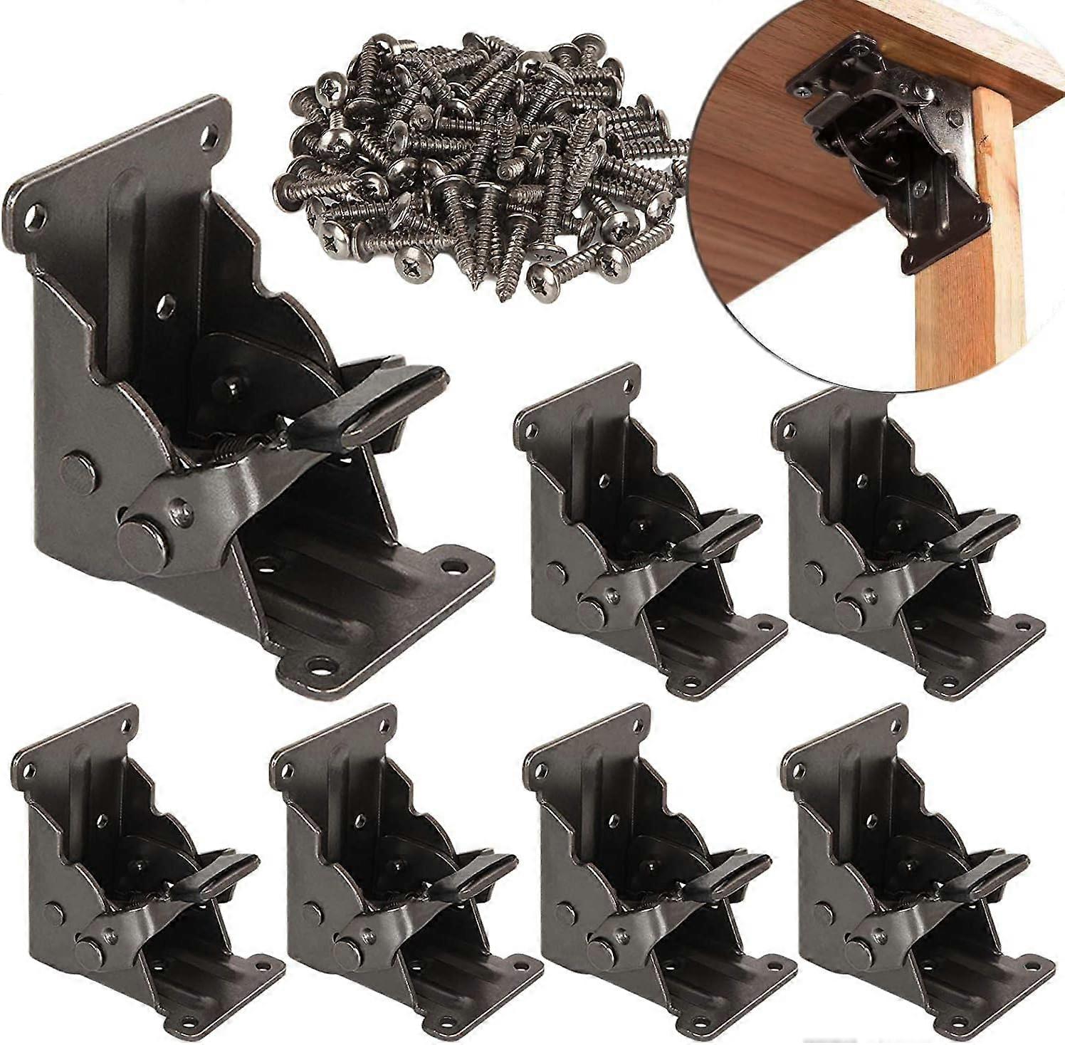 8Pack Folding Table Legs Bracket Foldable Table Bracket Lock Extension Support Bracket Locking Hinges, Foldable Support Bracket Self-Locking Hinges fo