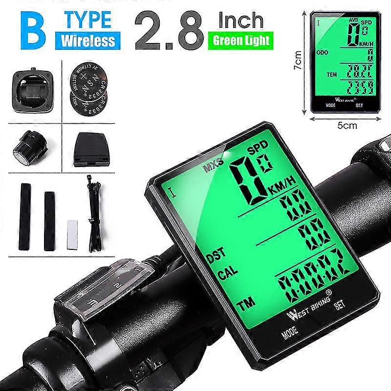 Wireless Wired Bike Computer Backlight Speedometer Odometer Rainproof Cycling Stopwatch Mtb Road Bicycle Computer
