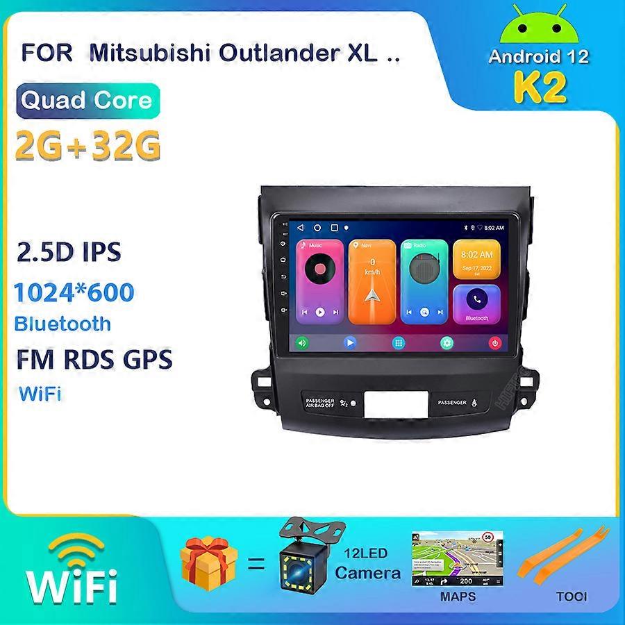9" IPS SCREEN DSP Android 12 4G RAM Car Radio PLAYER Carplay For Mitsubishi Outlander GPS stereo RADIO receiver navigation PC