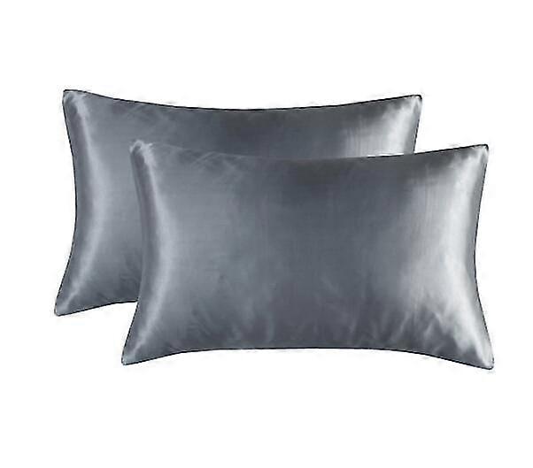 Set med 2 Satin örngott-50*90cm-grå