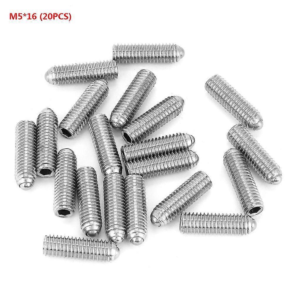 20pcs  set Stainless Steel Thread Hex Spring Ball Plunger Screw (M5*16)