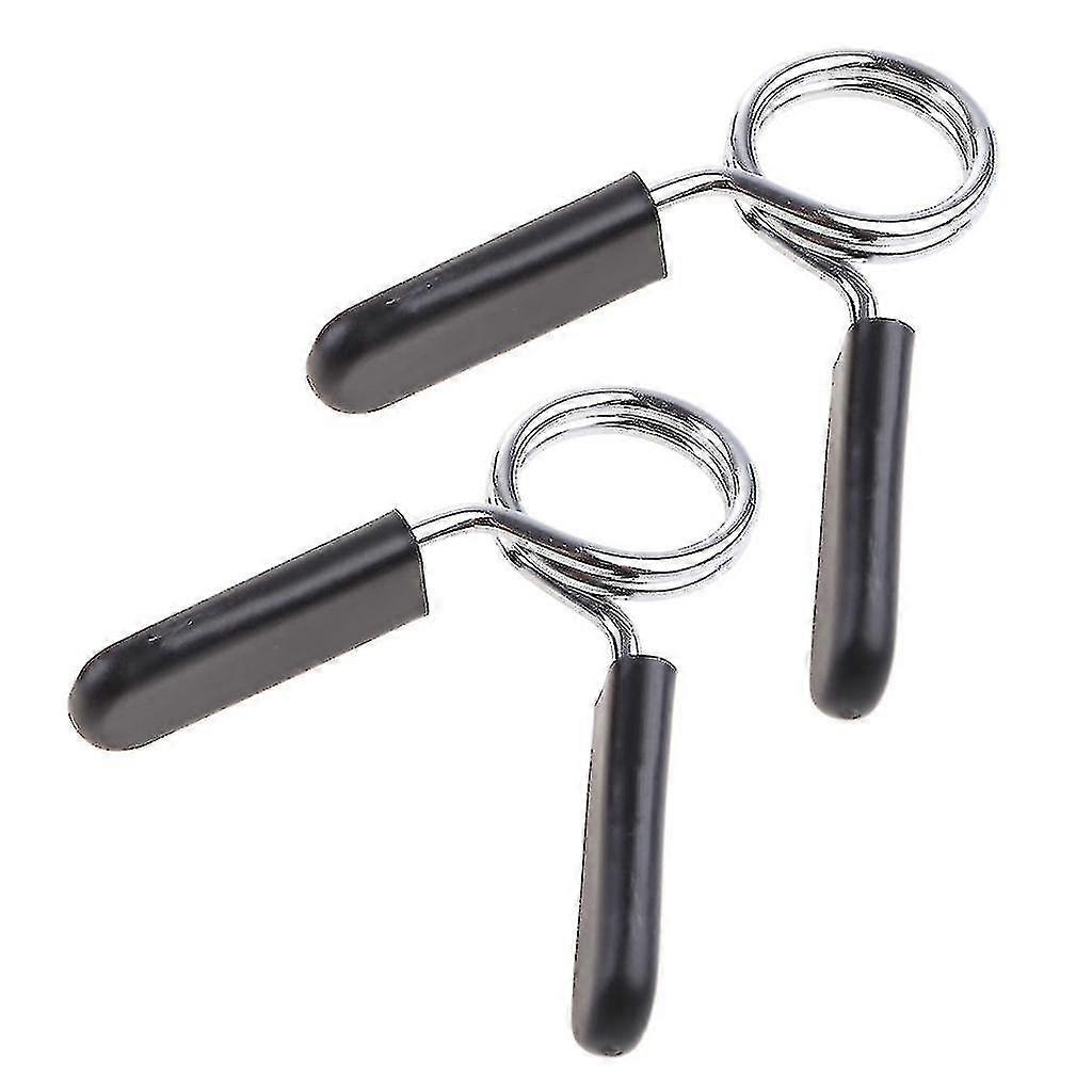 2 Pieces 25mm Barbell Clamp Spring Collar Clips Gym Weight Dumbbell Lock