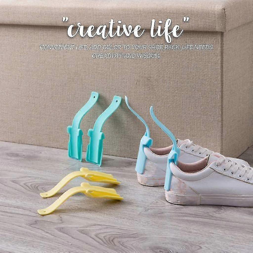 2pcs Lazy Shoe Helper Portable Shoe Lifting Helper Handled Plastic Shoehorn