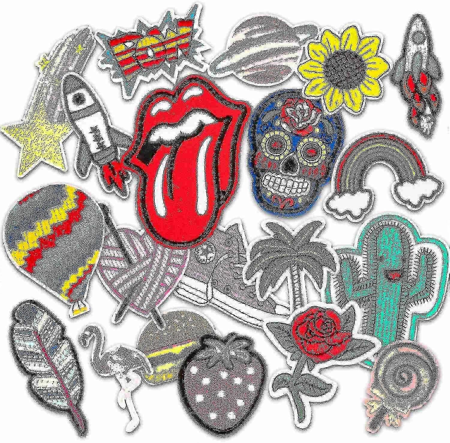 Patchs Iron-On, 20 Pcs Patches pour vêtements Patchs Appliqu Patchs