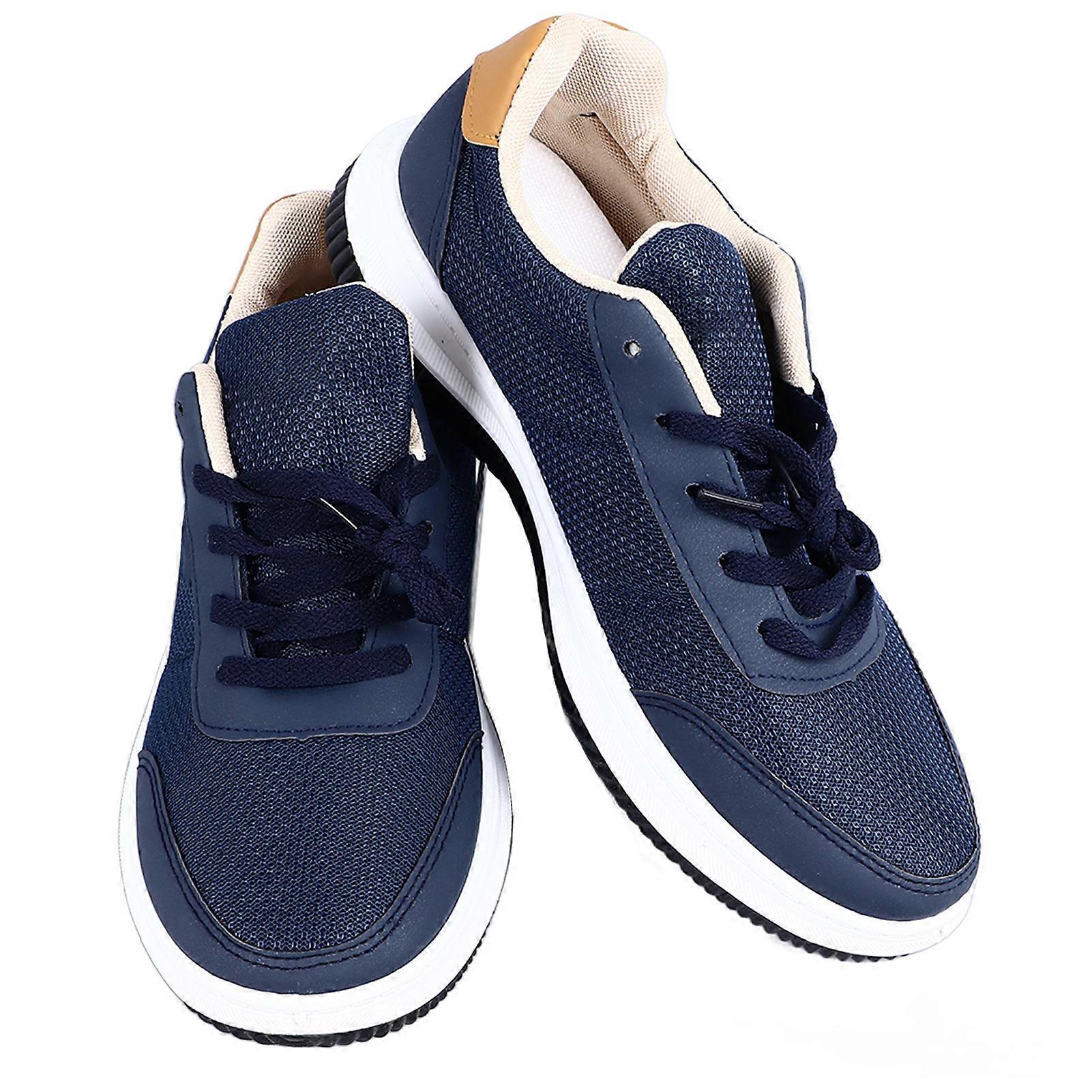 Male Running Shoes Strap Decoration Breathable Hollow Mesh Sports Shoes for Spring Summer Dark