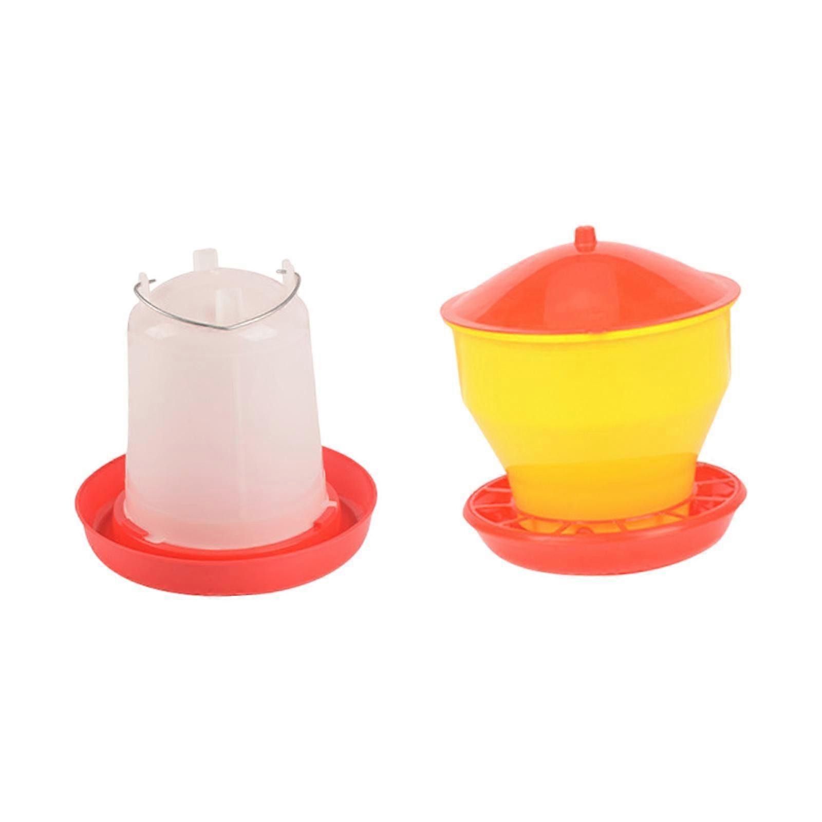 Chicken Feeder and Water Feeder Automatic Blanking Bucket for Duck Chook Hen