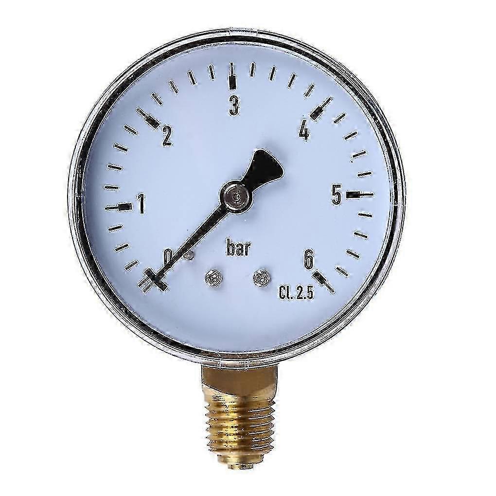 New Models 0-6bar 1/4 Npt Thread Pressure Gauge Side Mount Manometer Dial Plate