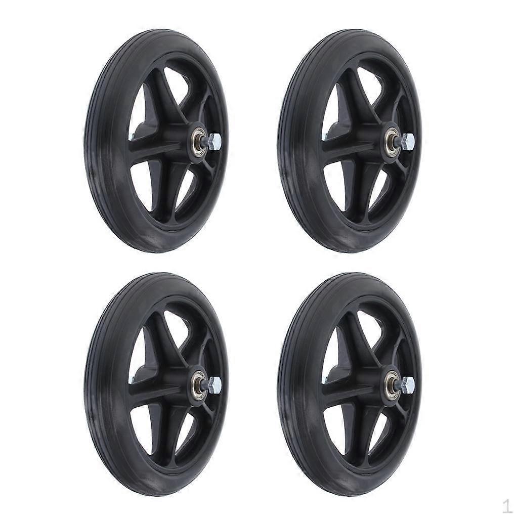 4x Universal Wheels Caster Solid Tires /5/16 Inch Bearing For