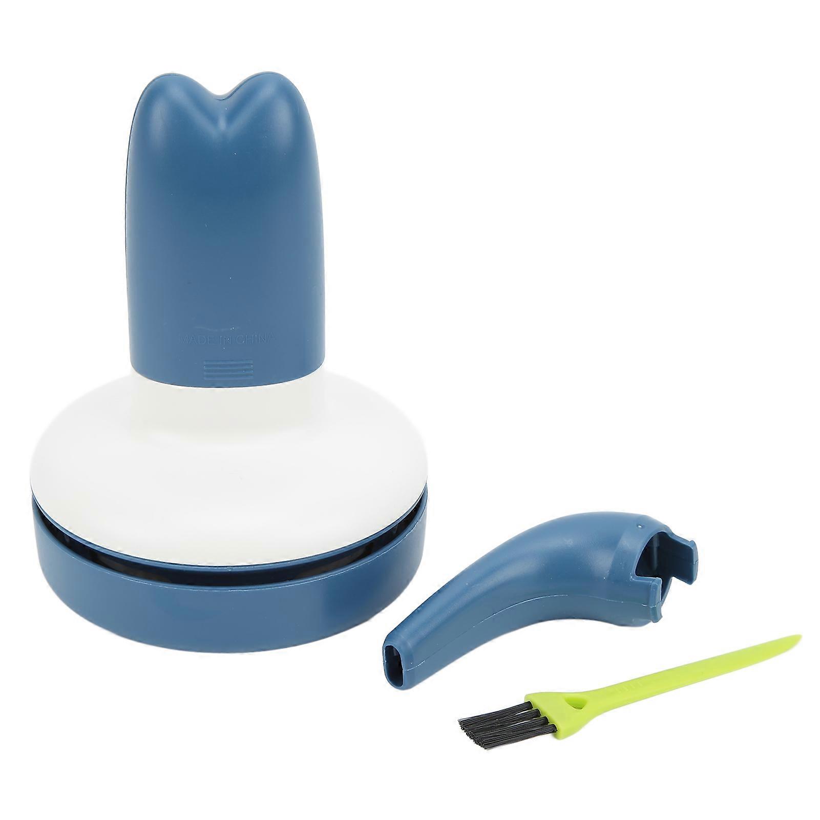 Blue Desktop Vacuum Cleaner: Mini Handheld Table Dust Sweeper