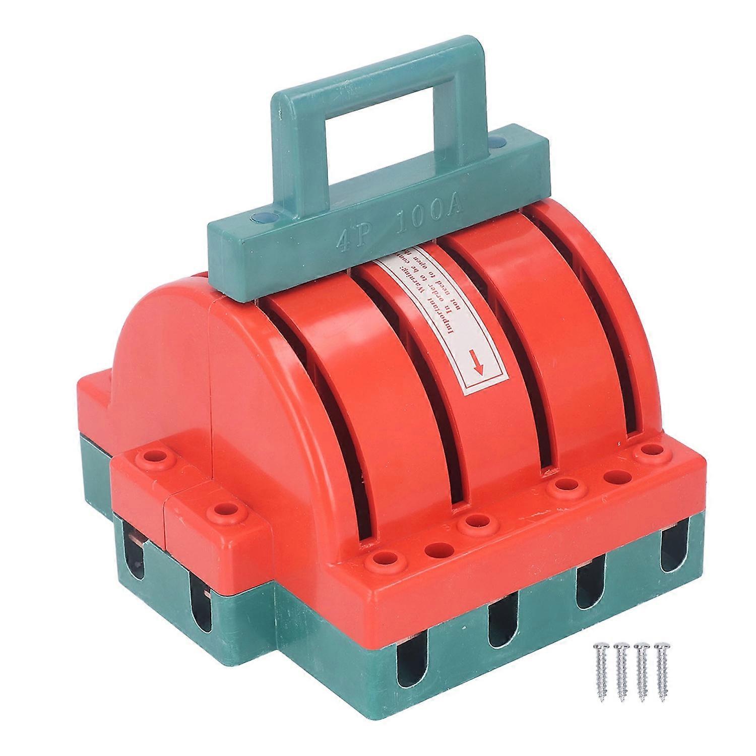 DPDT Power Isolation Switch 4P AC380V 100A Double Pole Double Throw Electrical Disconnect Knife Swit