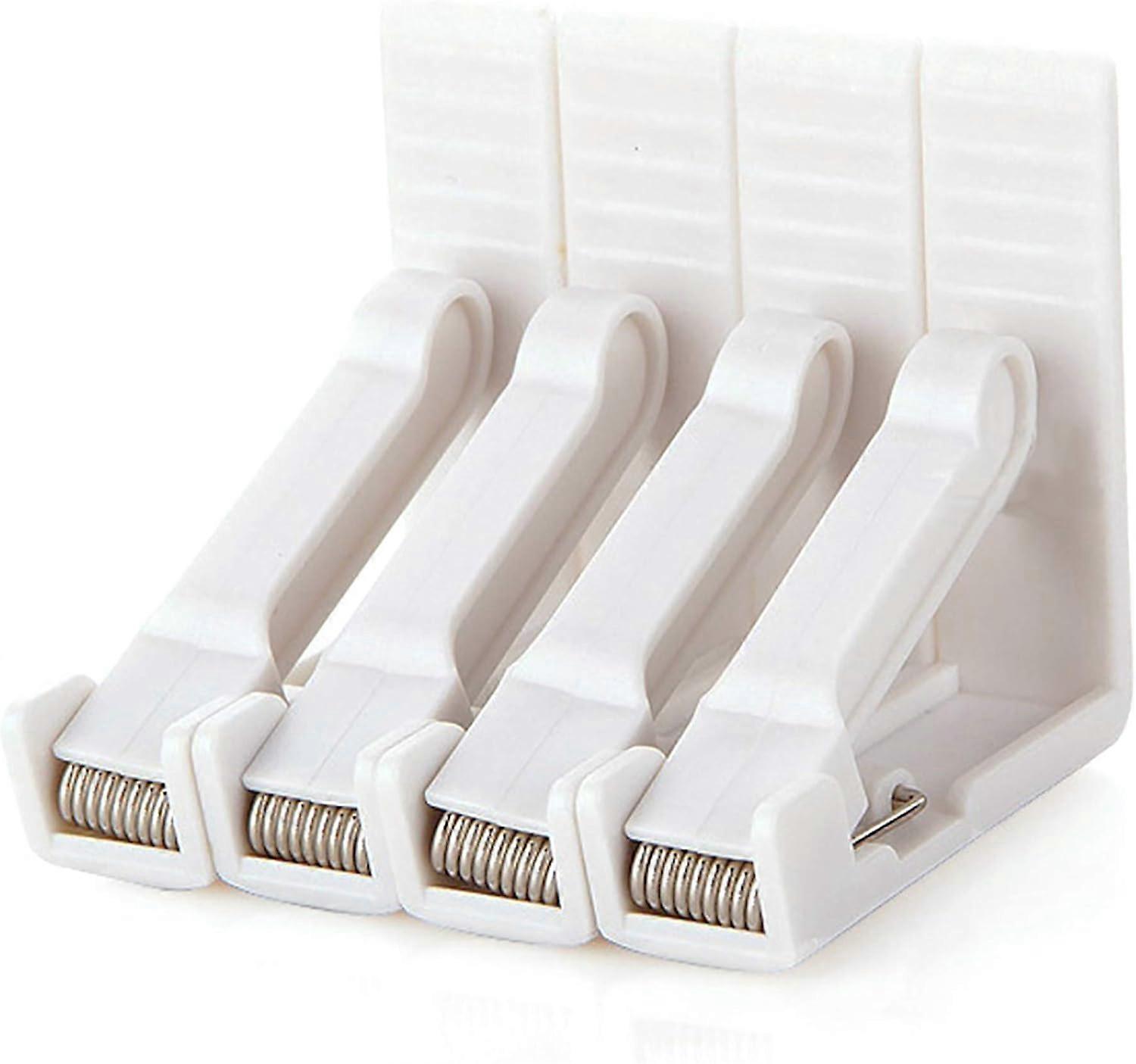Special pliers 4 white plastic tablecloth clips with high tension adjustable clips table thickness about 4.5cm table clips for garden, picnic, party,