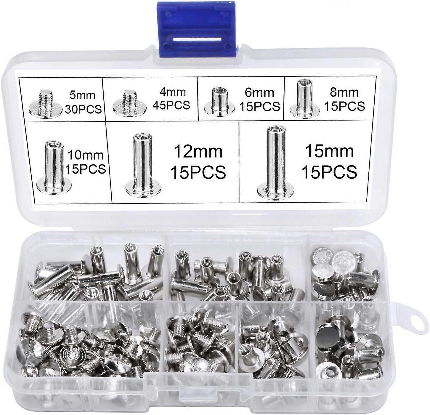 150pcs screws for DIY leather decorative binding