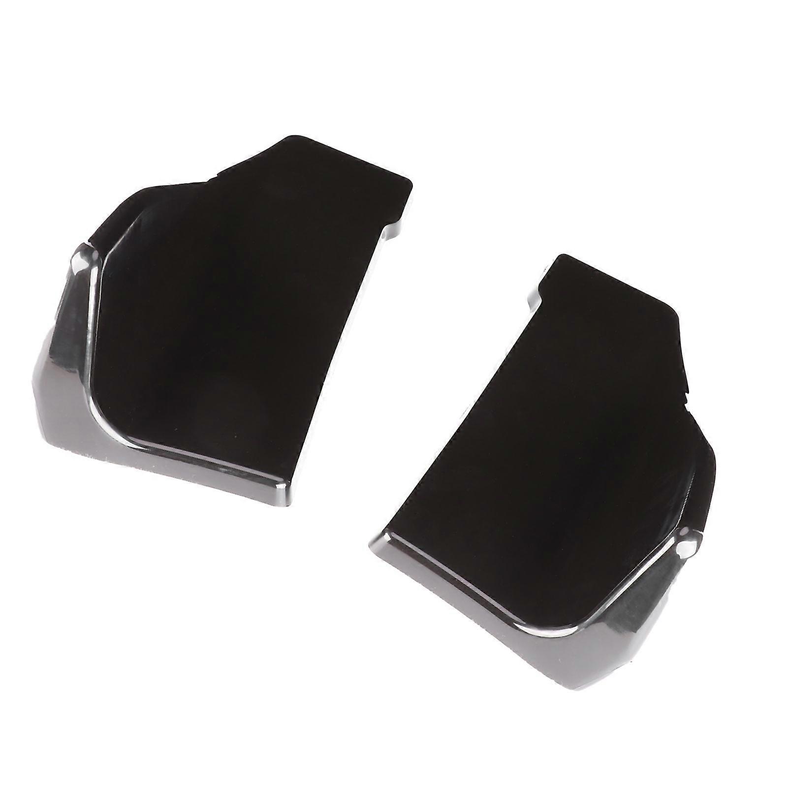 2pcs Universal Rear Bumper Diffuser Lip Side Skirts Glossy Black with Mounting Screws