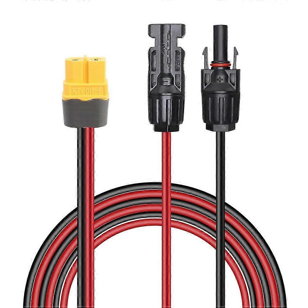 Solar Panel Connector to XT60 12AWG Adapter Cable, for RV Solar Panel Portable Power Station Solar Generator