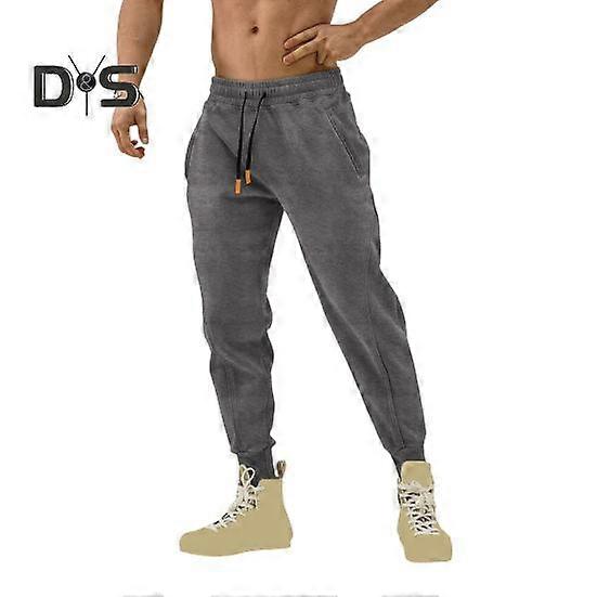 Men Sport Pants Loose Ankle-banded Side Pockets Drawstring Elastic Waist Soft Breathable Solid Color Gym Traning Jogging Sweatpants Long Trousers