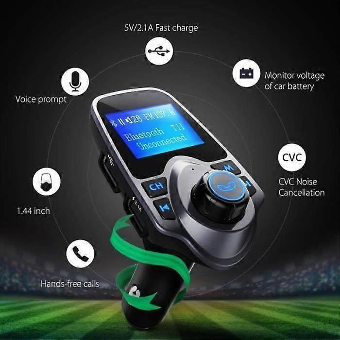 CAR FM TRANSMITTER Bluetooth FM Transmitter Car FM Transmitter Car Kit Hands-Free with USB Audio MP3 Player for