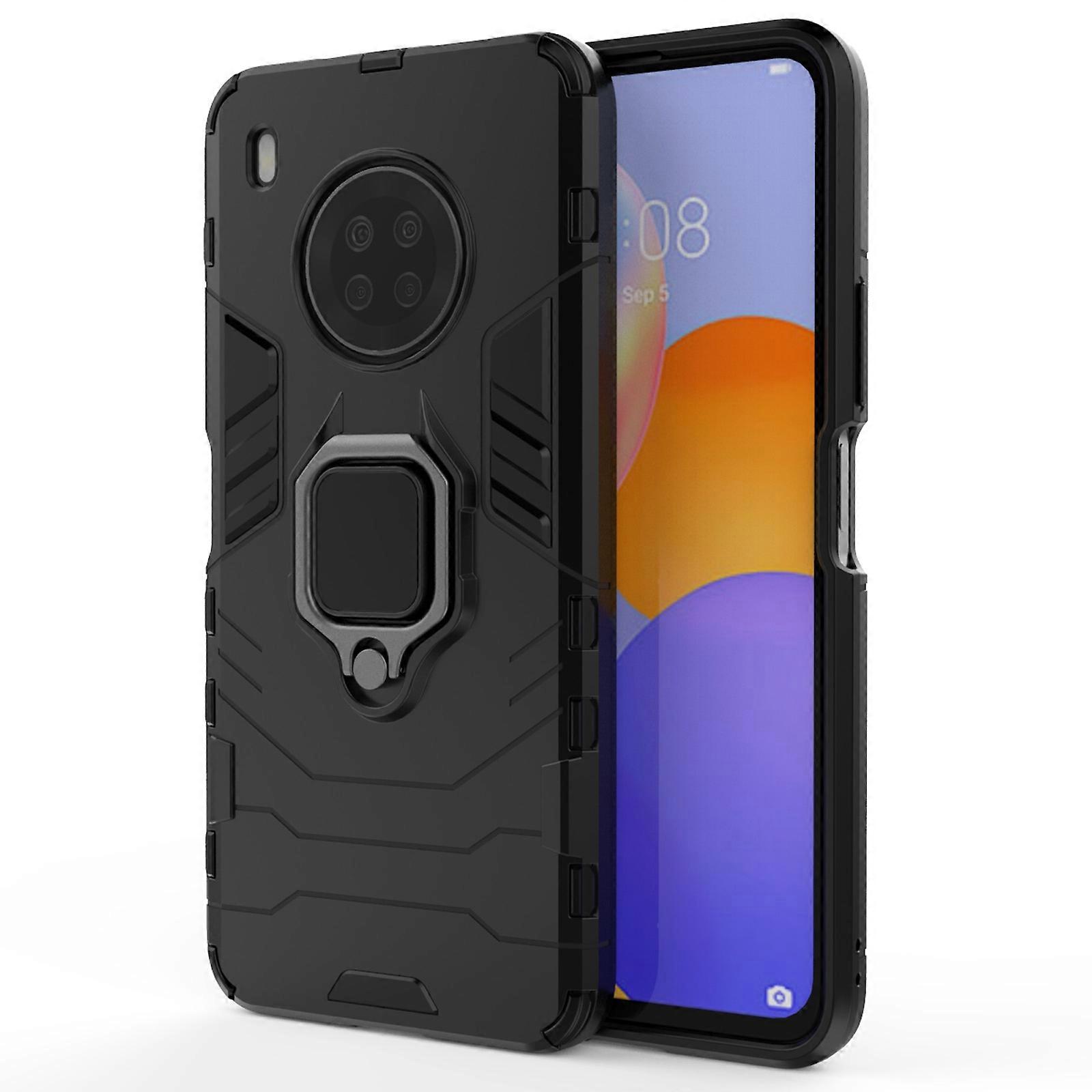 PC + TPU Shockproof Protective Case with Magnetic Ring Holder For Huawei Y9a