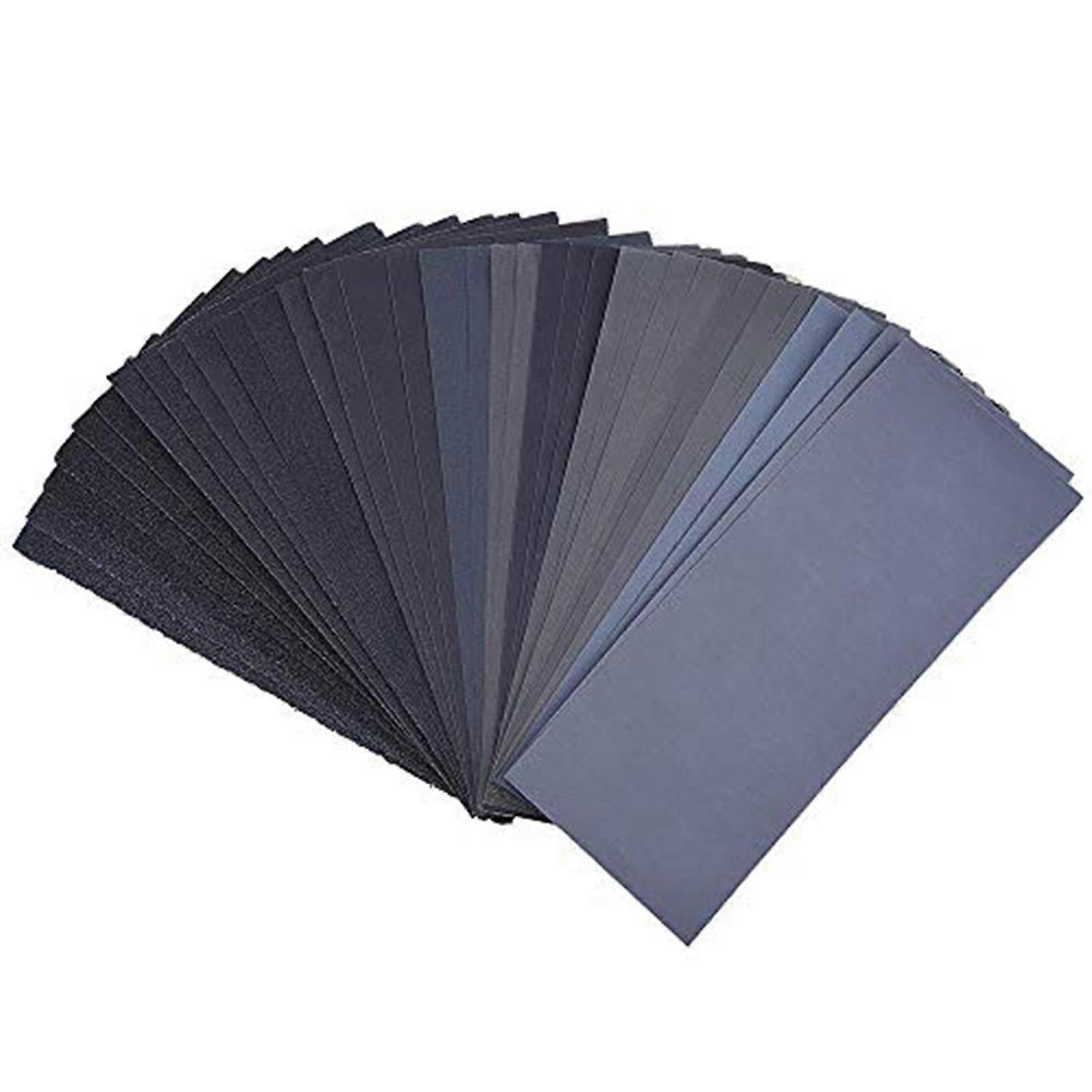 Assorted Grit Sandpaper for Wood Furniture Finishing 9 Inch x 36 Inch Sheets, Various Grits for Smooth Surface Preparation