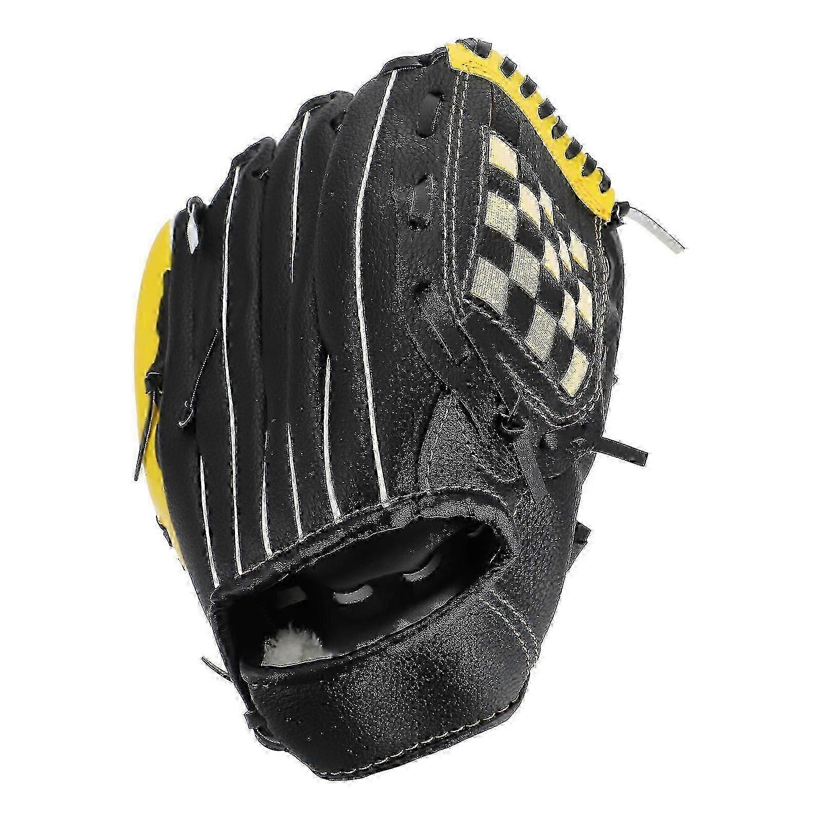 1pc Gant de baseball Gant de softball pratique Gant durable (jaune Noir)
