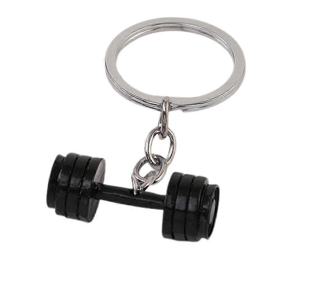 1 قطع سبائك التيتانيوم البسيطة الدمبل KeyChain ، اللياقة البدنية الصالة الرياضية Keyring ، هدايا قلادة سحر الجدة لأبي الزوج أو صديقها