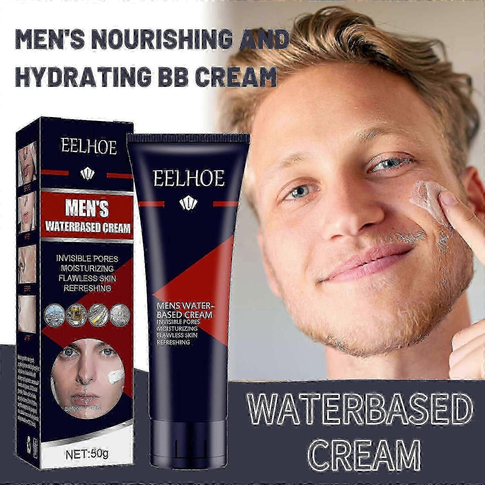 EELHOEメンズBBクリームオイルコントロール防水コンシーラーにきびマークナチュラルヌードメイクアップファンデーションBBクリーム栄養肌を明るくする