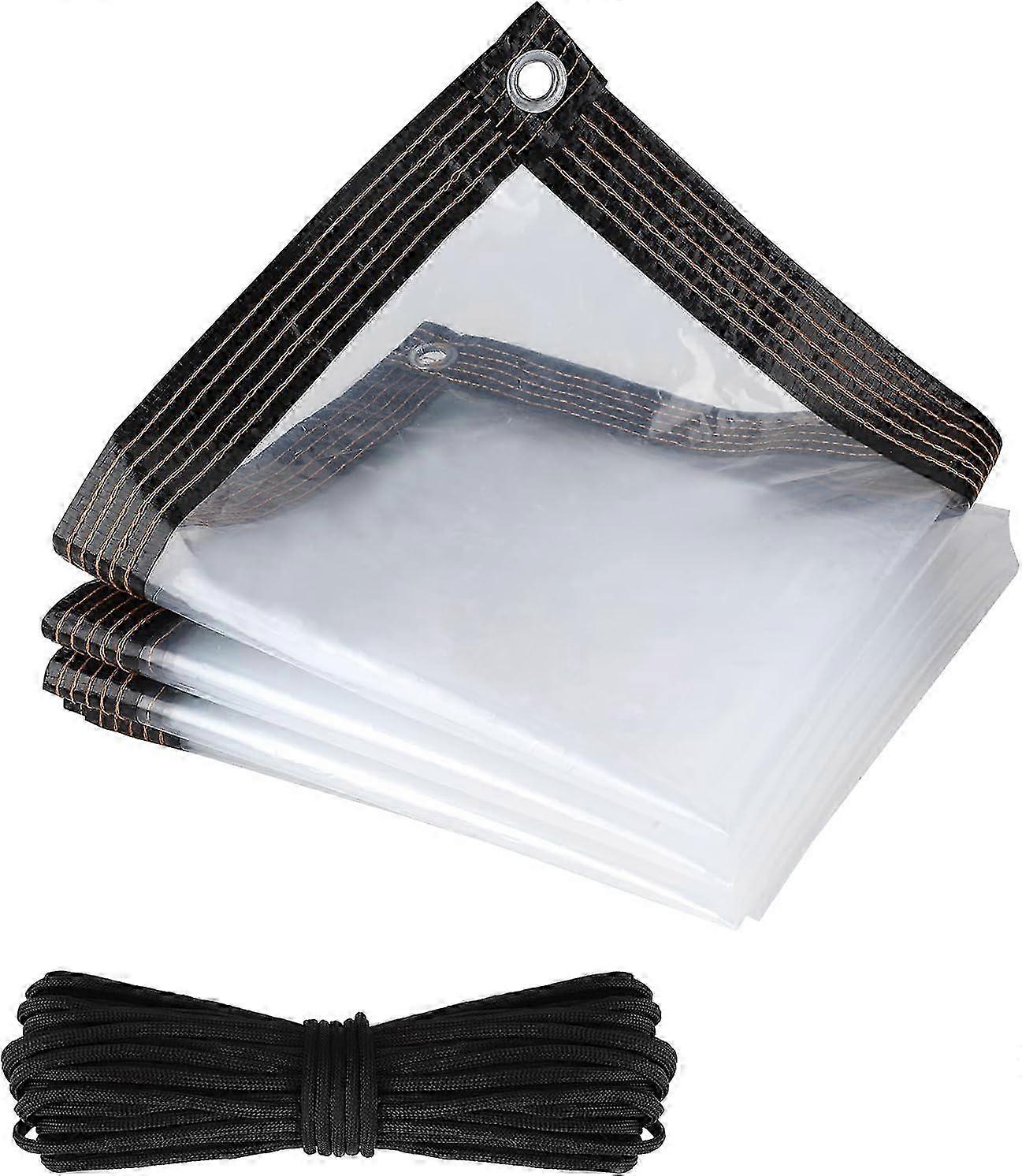 Lona, lona impermeável translúcida resistente com ilhós e corda incluída para proteção externa