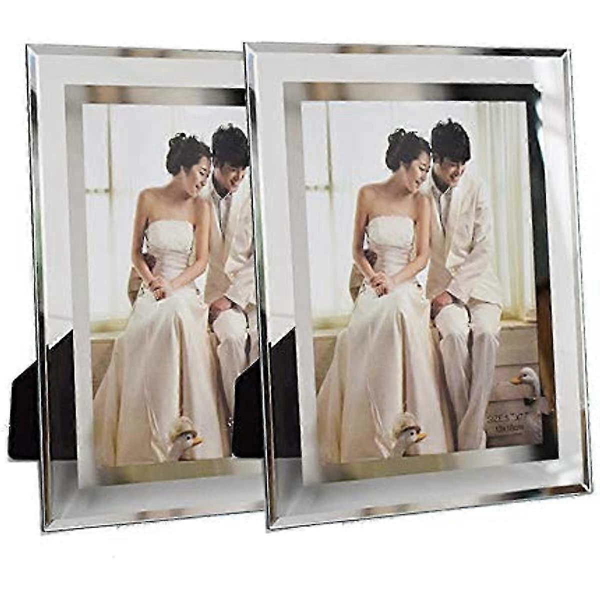 7x5 Bilderrahmen Glas Bilderrahmen Portrait Querformat Display 2er Set