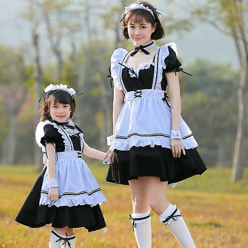 世界一周メイド親子モデルコミコンメイドカフェコスチュームかわいい日本のメイドコスチューム