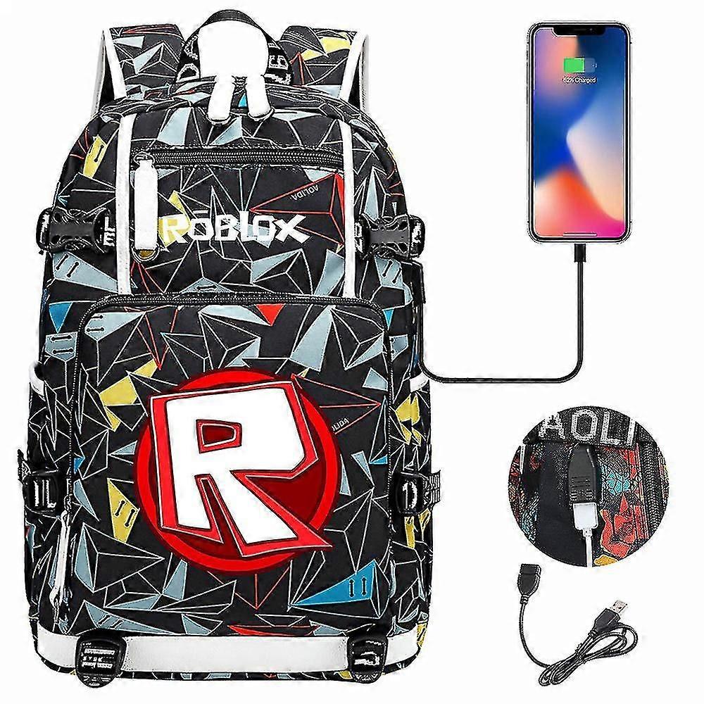 حقيبة كمبيوتر محمول جديدة للطلاب Roblox Usb - حقيبة سفر عارضة للشباب للرجال والنساء