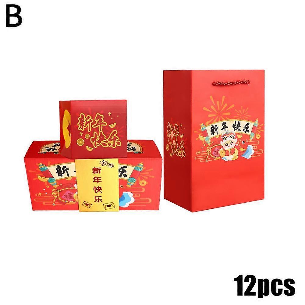 New Year surprise bouncing gift box red envelope gift box