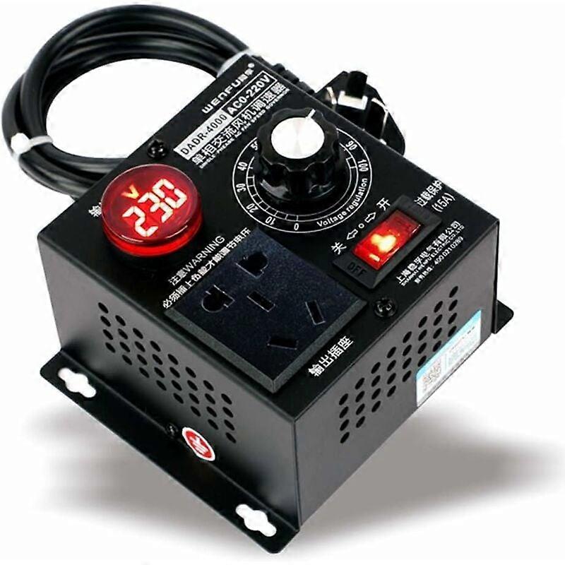 Dimmer, AC 220V 9A 4000W SCR Voltage Regulator Motor Fan Regulator Speed Controller Dimmer